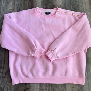 J Crew Crewneck with Gold Button Detail